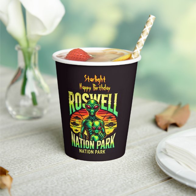 Explore UFO Lore at Roswell! Paper Cups (Insitu)