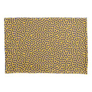 Explore Vibrant Abstract Patterns in Dark Purple Pillowcase