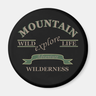 Explore wild life mountain wilderness magnet