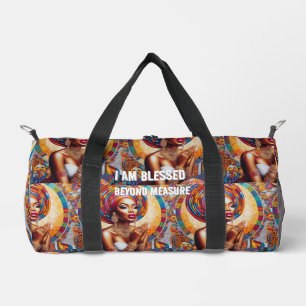 Explore with Confidence: I Am Blessed Stylish Back Duffle Bag