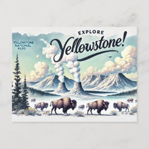 Explore Yellowstone Postcard