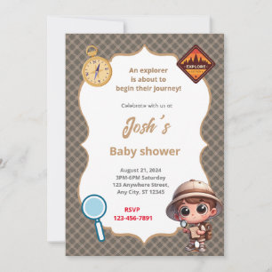 Explorer Baby Shower Invitation