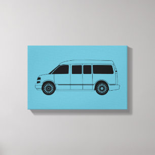 explorer campervan canvas print