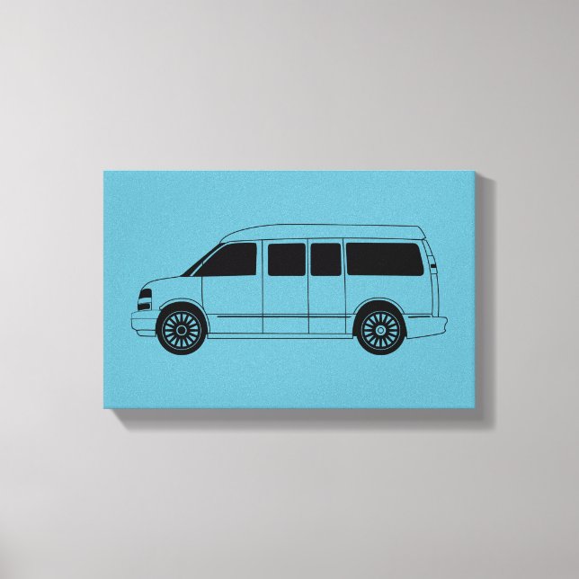 explorer campervan canvas print (Front)
