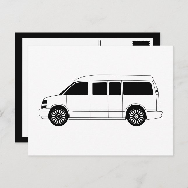 explorer campervan postcard (Front/Back)