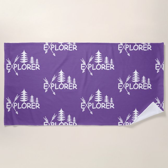 Explorer Design - Beach Towel (Front)
