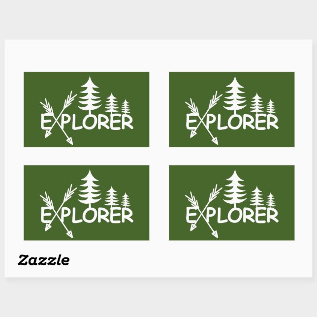 Explorer Design - Rectangle Stickers (Sheet)