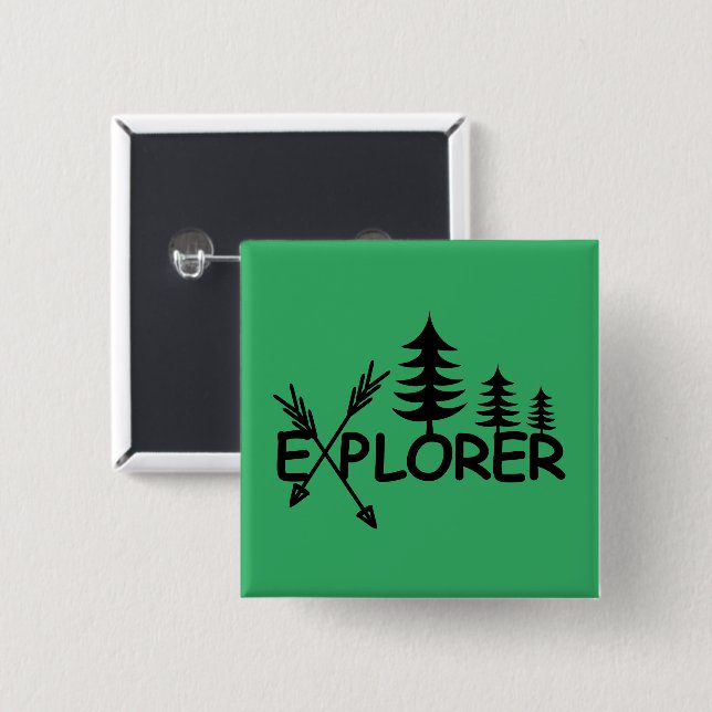 Explorer Design - Square Button (Front & Back)