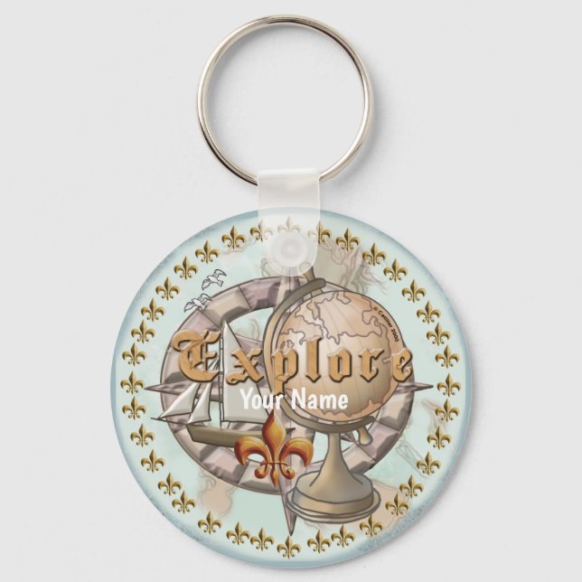 Explorer Map Key Ring (Front)
