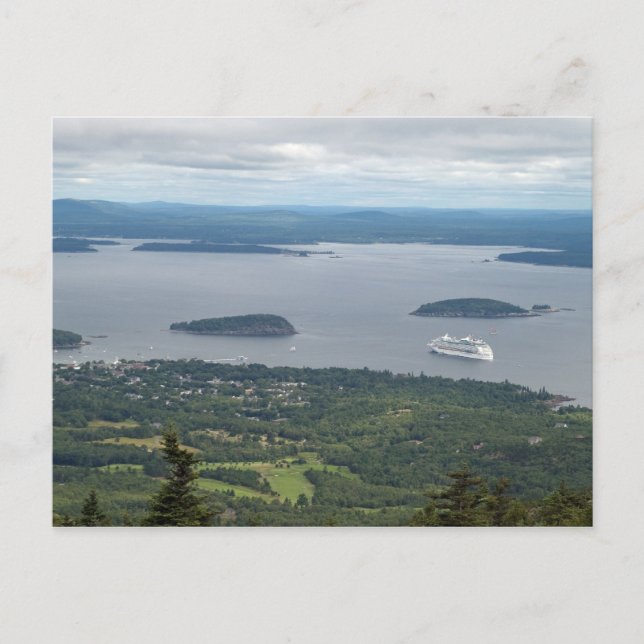Explorer of the Seas in from Acadia National Park Postcard (Front)