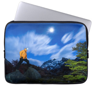 Explorer On Cerro Torre Area Laptop Sleeve
