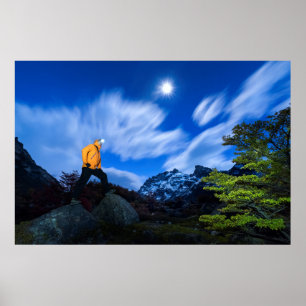 Explorer On Cerro Torre Area Poster