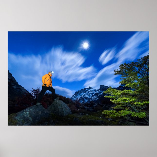 Explorer On Cerro Torre Area Poster (Front)