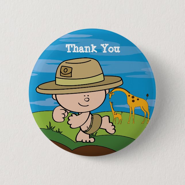Explorer on Safari Thank You Button (Front)