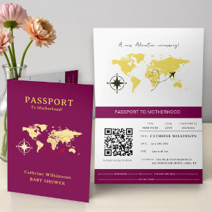 explorer Travel Themed Baby Shower Card