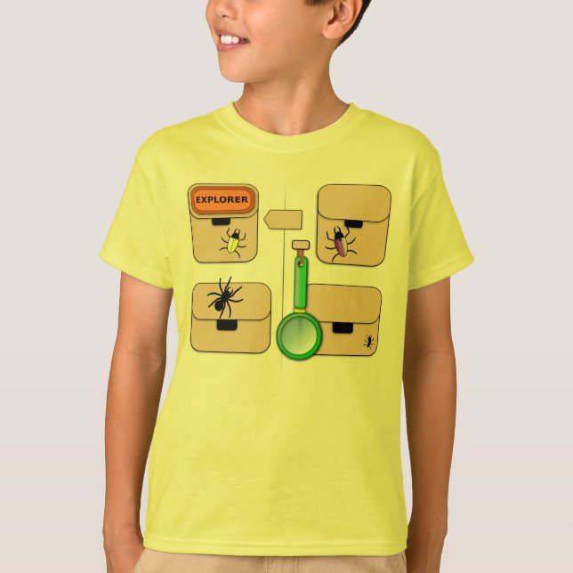 Explorer Vest with Yellow Beetle T-Shirt (Front)