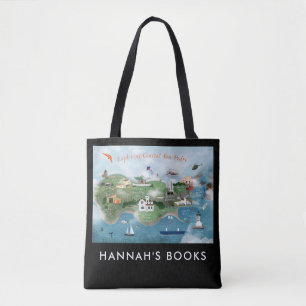 Exploring Coastal San Pedro Illustration Tote Bag