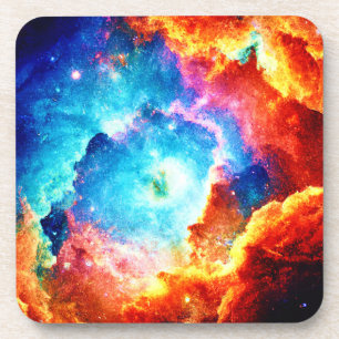 Exploring Colourful Nebula Art Coaster