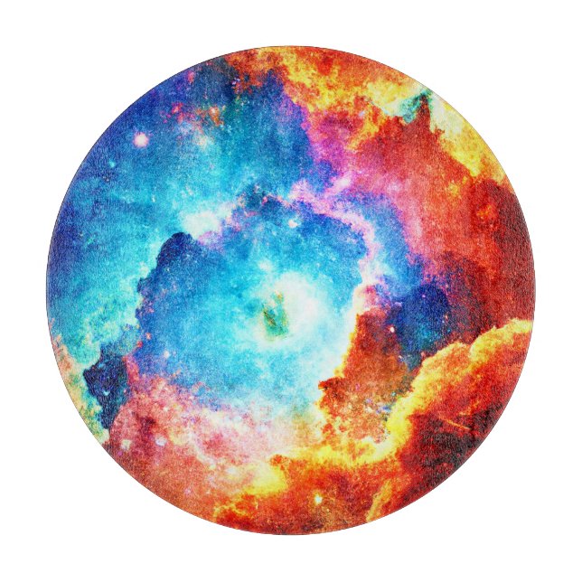 Exploring Colourful Nebula Art Cutting Board (Front)