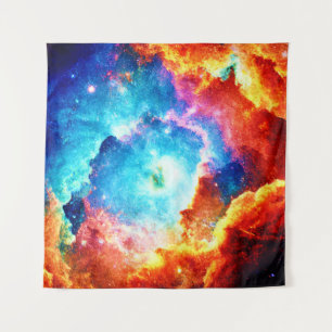 Exploring Colourful Nebula Art Tapestry