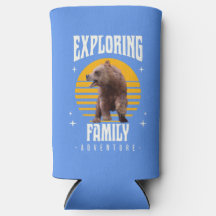 Exploring Family Bear Vintage Vacation Adventure