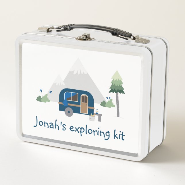 Exploring kit metal lunch box (Front)