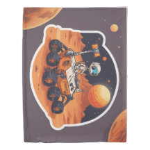 Exploring Mars: Alien Rover Duvet Covers & Bedspre