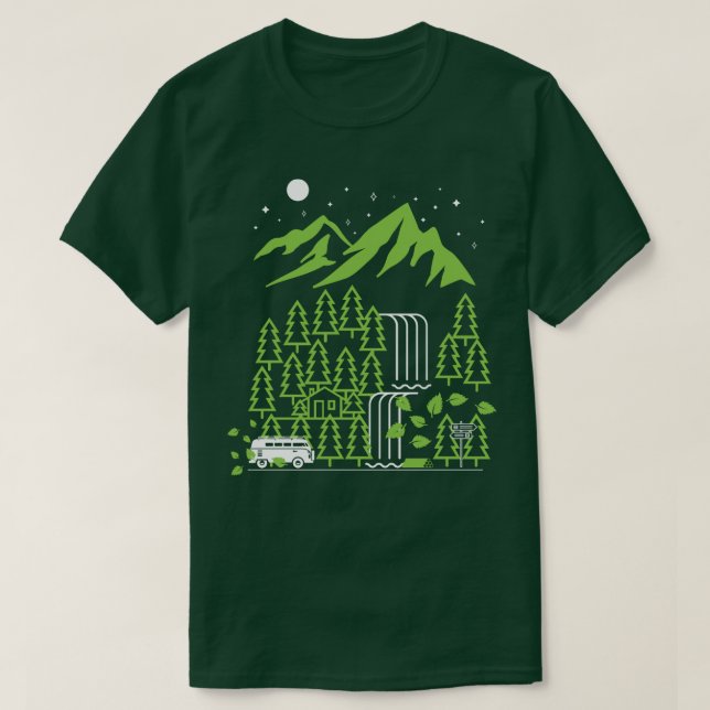 Exploring Nature In A Van T-Shirt (Design Front)