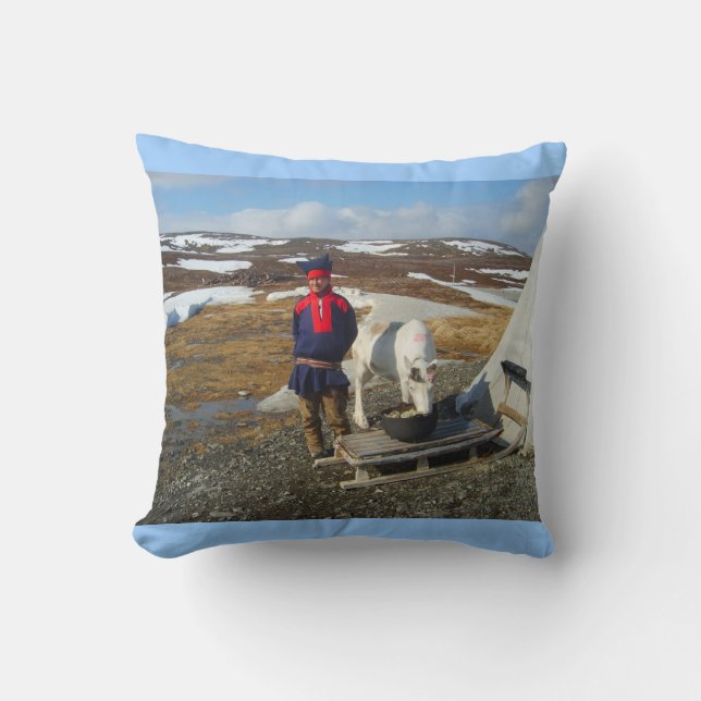 Exploring Norway, Sami settlement Lapland Cushion (Front)