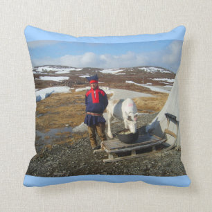 Exploring Norway, Sami settlement Lapland Cushion