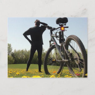 Exploring on a Bike 2 Postcard