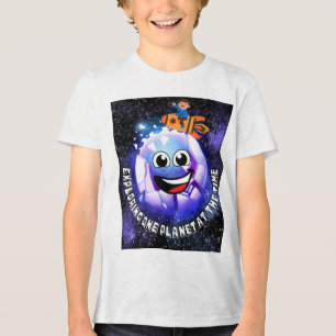 Exploring one planet at the time . boy in a rocket Tri-Blend shirt