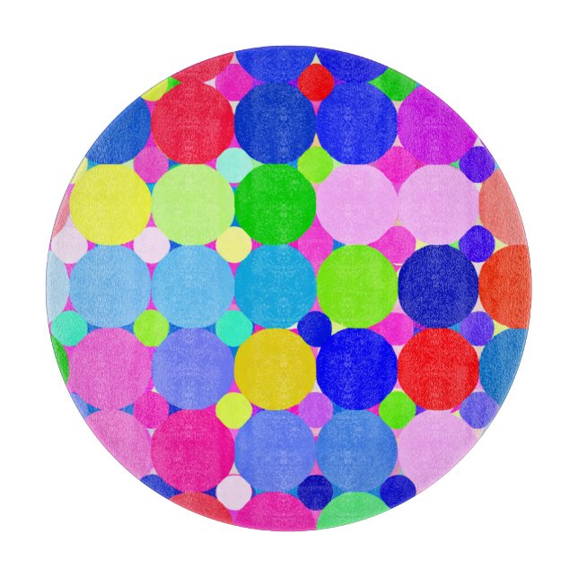 Exploring Our Stylish Colourful Patterns Art Cutting Board (Front)