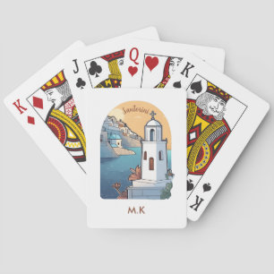Exploring Santorini, Greece Playing Cards