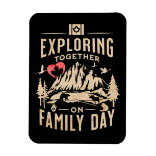 Exploring Together on Family Day Magnet