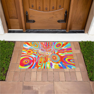 Exploring Vibrant Colorful Pattern Doormat