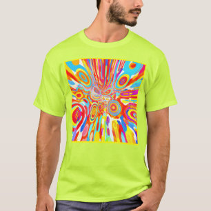 Exploring Vibrant Colourful Pattern T-Shirt