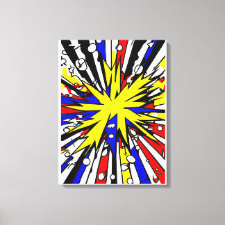 Explosion Art - Comic Book Style Canvas Print