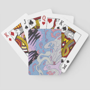 "Explosion in Space" Abstract Art Playing Cards