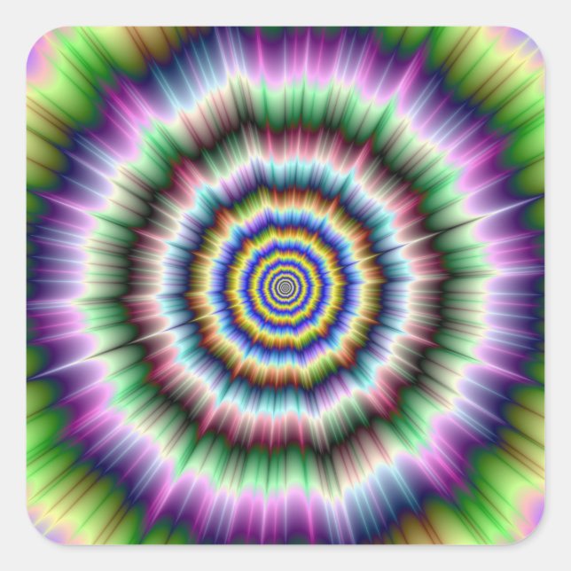 Explosion in Violet Green and Blue Sticker (Front)