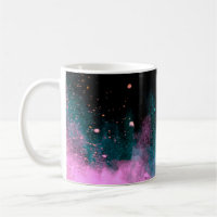 Explosion of colored powder isolated on black back