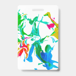 Explosion of colours ID badge