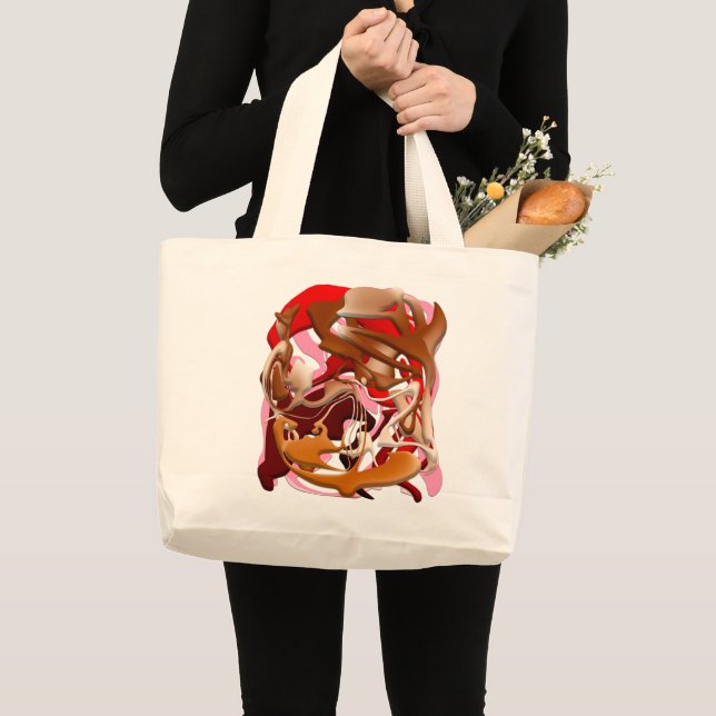 Explosion of Frozen Flavors Large Tote Bag (Front (Product))