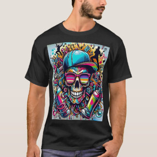 Explosion of Urban Art: The Skull of Hip-Hop T-Shirt