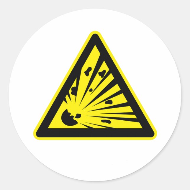 Explosion Risk Classic Round Sticker (Front)