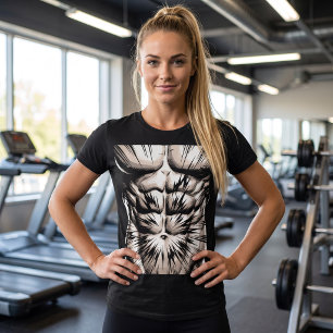 Explosive Anime Ripped Abs Streetwear Art T-Shirt
