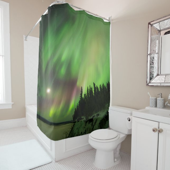 Explosive Aurora Shower Curtain (In Situ)
