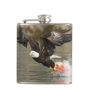 Explosive Bald Eagle Hip Flask