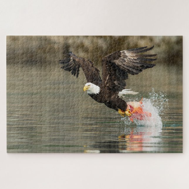 Explosive Bald Eagle Jigsaw Puzzle (Horizontal)