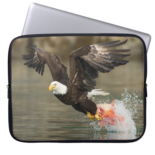 Explosive Bald Eagle Laptop Sleeve (Front)